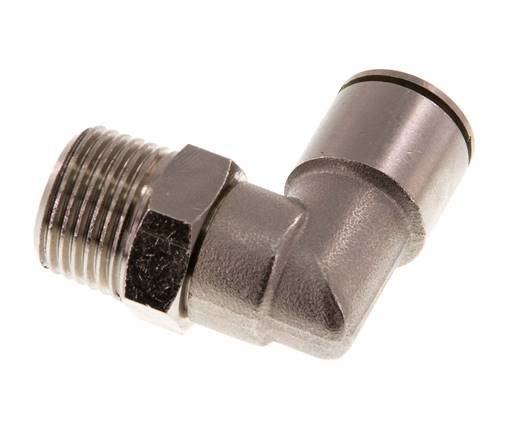 Codo de 90 grados 14mm x R1/2'' con rosca macho Latón NBR Giratorio