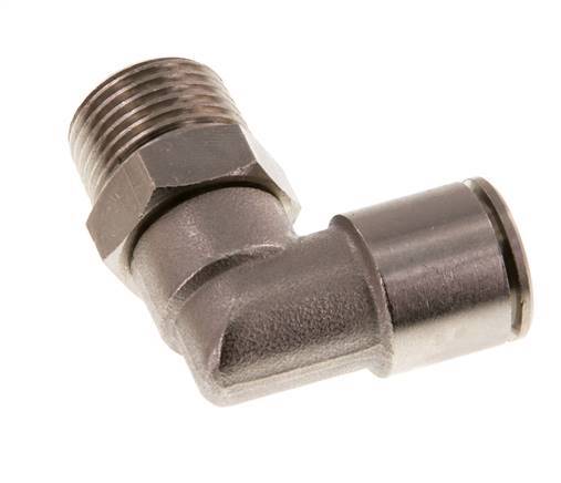 Codo de 90 grados 14mm x R1/2'' con rosca macho Latón NBR Giratorio