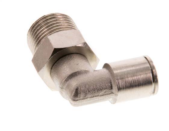 Racor de 8mm x R3/8'' 90deg con rosca macho Latón FKM Giratorio