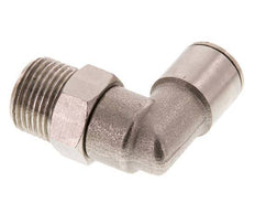 10mm x R3/8'' 90deg Elbow Push-in Fitting with Male Threads Brass FKM Rotatable