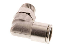 14mm x R3/8'' 90deg Elbow Push-in Fitting with Male Threads Brass FKM Rotatable