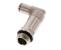 4mm x G1/4'' 90deg Elbow Push-in Fitting with Male Threads Brass NBR Long Sleeve Rotatable