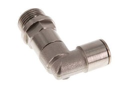 10mm x G3/8'' 90deg Elbow Push-in Fitting with Male Threads Brass NBR Long Sleeve Rotatable