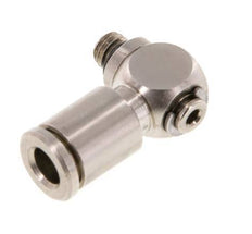 5mm x M 5 90deg Elbow L-shape Push-in Fitting with Male Threads Brass NBR Rotatable