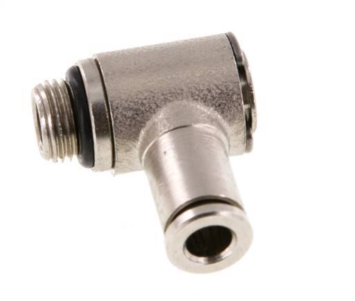 5mm x G1/8'' 90deg Elbow L-shape Push-in Fitting with Male Threads Brass NBR Rotatable