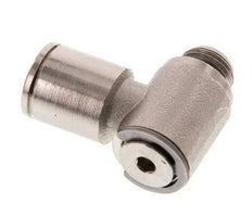 8mm x G1/8'' 90deg Elbow L-shape Push-in Fitting with Male Threads Brass NBR Rotatable