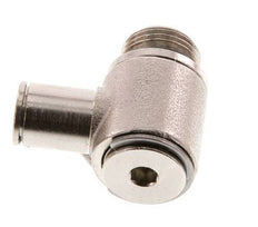 8mm x G3/8'' 90deg Elbow L-shape Push-in Fitting with Male Threads Brass NBR Rotatable