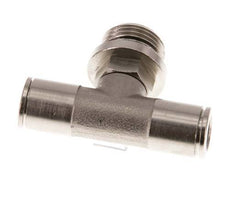 8mm x G3/8'' Inline Tee Push-in Fitting with Male Threads Brass NBR Rotatable
