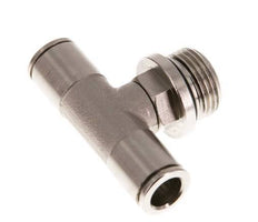 8mm x G3/8'' Inline Tee Push-in Fitting with Male Threads Brass NBR Rotatable