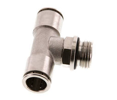 14mm x G1/2'' Inline Tee Push-in Fitting with Male Threads Brass NBR Rotatable