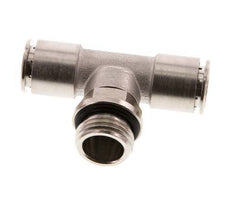 14mm x G1/2'' Inline Tee Push-in Fitting with Male Threads Brass NBR Rotatable