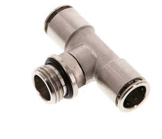 14mm x G1/2'' Inline Tee Push-in Fitting with Male Threads Brass NBR Rotatable