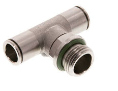 12mm x G1/2'' Inline Tee Push-in Fitting with Male Threads Brass FKM Rotatable