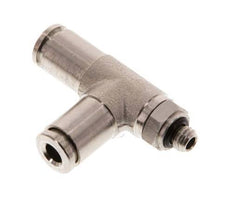 4mm x M 5 Right Angle Tee Push-in Fitting with Male Threads Brass NBR Rotatable