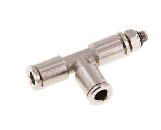 Racor en T de ángulo recto 5mm x M 5 con rosca macho Latón NBR Giratorio