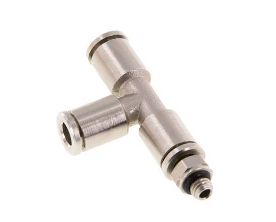 Racor en T de ángulo recto 5mm x M 5 con rosca macho Latón NBR Giratorio