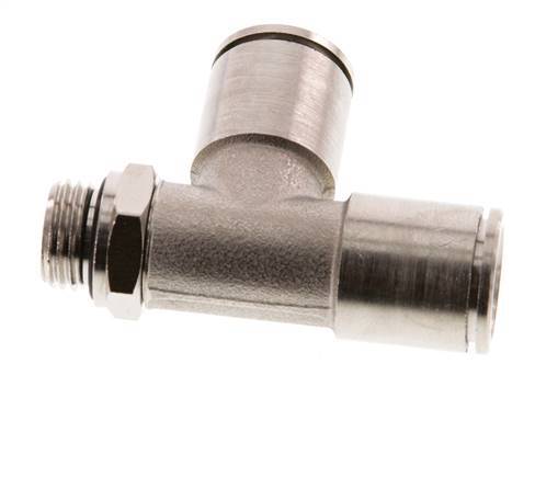 12mm x G1/4'' Right Angle Tee Push-in Fitting with Male Threads Brass NBR Rotatable