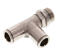 10mm x G3/8'' Right Angle Tee Push-in Fitting with Male Threads Brass NBR Rotatable