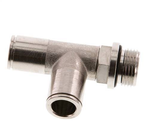 10mm x G3/8'' Right Angle Tee Push-in Fitting with Male Threads Brass NBR Rotatable