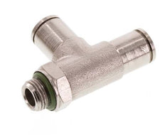 6mm x G1/8'' Right Angle Tee Push-in Fitting with Male Threads Brass FKM Rotatable