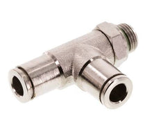 6mm x G1/8'' Right Angle Tee Push-in Fitting with Male Threads Brass FKM Rotatable