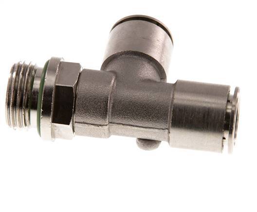 Racor en T en ángulo recto de 14 mm x G1/2'' con rosca macho de latón FKM giratorio