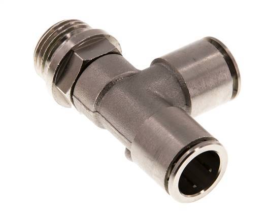 Racor en T en ángulo recto de 14 mm x G1/2'' con rosca macho de latón FKM giratorio