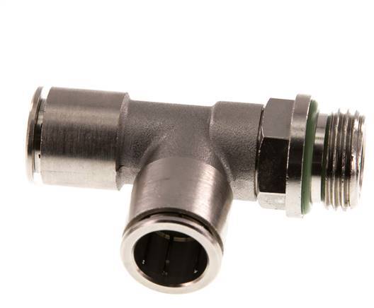 Racor en T en ángulo recto de 14 mm x G1/2'' con rosca macho de latón FKM giratorio