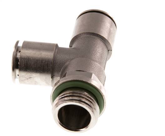 Racor en T en ángulo recto de 14 mm x G1/2'' con rosca macho de latón FKM giratorio