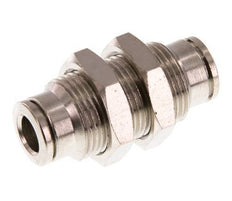 Racor rápido de 6 mm Pasamuros de latón FKM