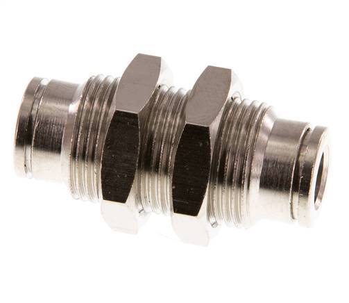 Racor rápido de 6 mm Pasamuros de latón FKM