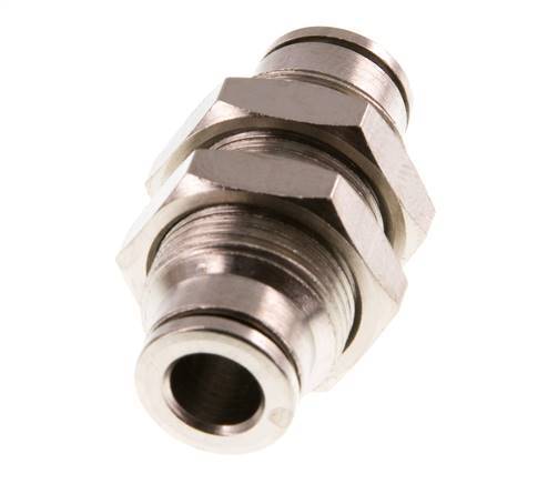 Racor rápido de 6 mm Pasamuros de latón FKM