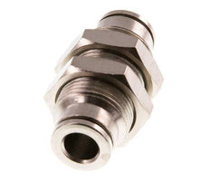 Racor rápido de 6 mm Pasamuros de latón FKM