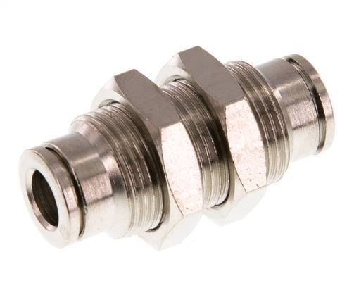 Racor rápido de 6 mm Pasamuros de latón FKM