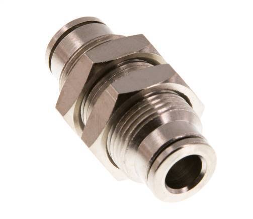 Racor rápido de 6 mm Pasamuros de latón FKM