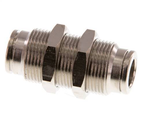 8mm Push-in Fitting Brass FKM Bulkhead