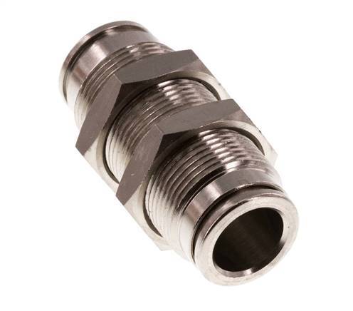 10mm Push-in Fitting Brass FKM Bulkhead