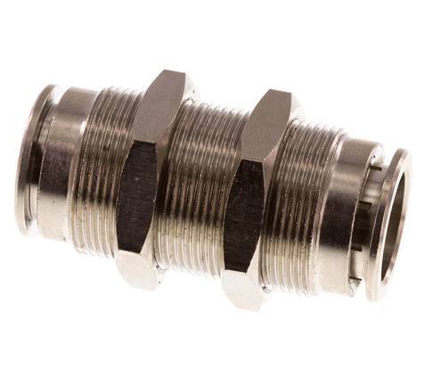 Racor rápido de 14 mm Pasamuros de latón FKM