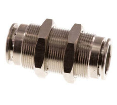 Racor rápido de 14 mm Pasamuros de latón FKM