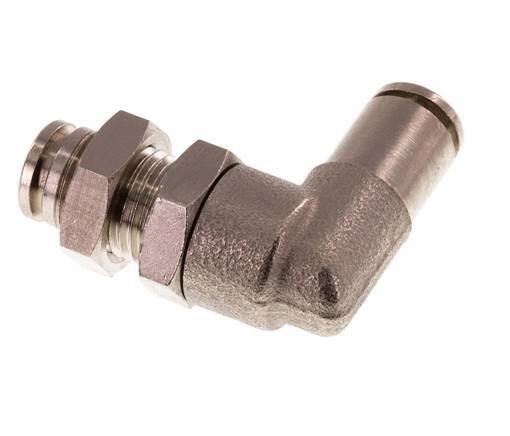 4mm 90deg Elbow Push-in Fitting Brass NBR Bulkhead