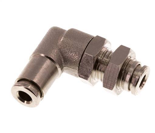 4mm 90deg Elbow Push-in Fitting Brass NBR Bulkhead