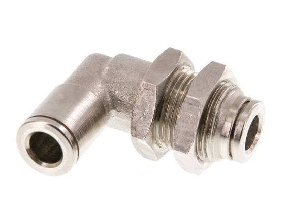 Codo de 6mm 90deg Racor de latón NBR Pasamuros