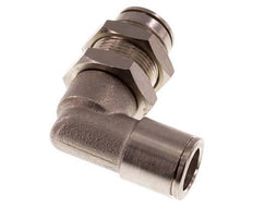 10mm 90deg Elbow Push-in Fitting Brass NBR Bulkhead
