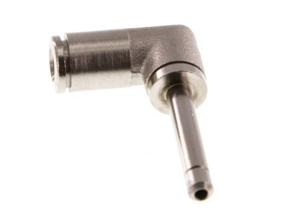 Racor de 4mm x 4mm 90deg con manguito largo de latón NBR