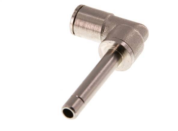 Codo de 6mm x 6mm a 90 grados con manguito largo de latón NBR