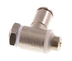 Válvula reguladora de caudal Codo de salida de contador 6 mm - G1/8'' Latón Tornillo ranurado Banjo