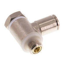 Válvula reguladora de caudal Codo de salida de contador 6 mm - G1/8'' Latón Tornillo ranurado Banjo