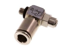 Flow Control Valve Meter-In Elbow 6 mm - M5 Brass Slotted Screw Banjo