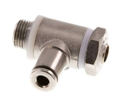 Válvula de control de flujo Codo para medidor 4 mm - G1/8'' Latón Tornillo ranurado Banjo