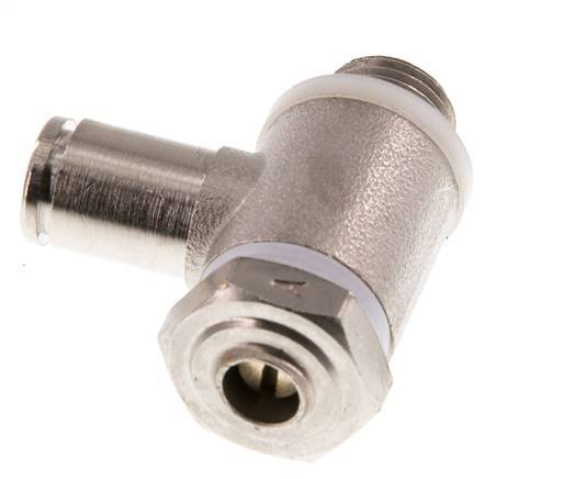 Válvula de control de flujo Codo para medidor 4 mm - G1/8'' Latón Tornillo ranurado Banjo